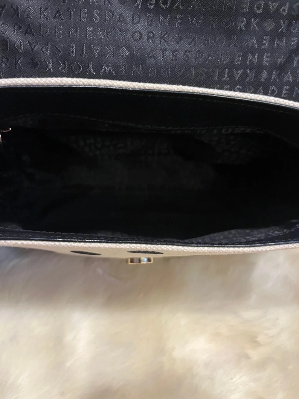 kate spade Black, Cream & black Polka Dot Top-Handle Satchel - Picture 6 of 6